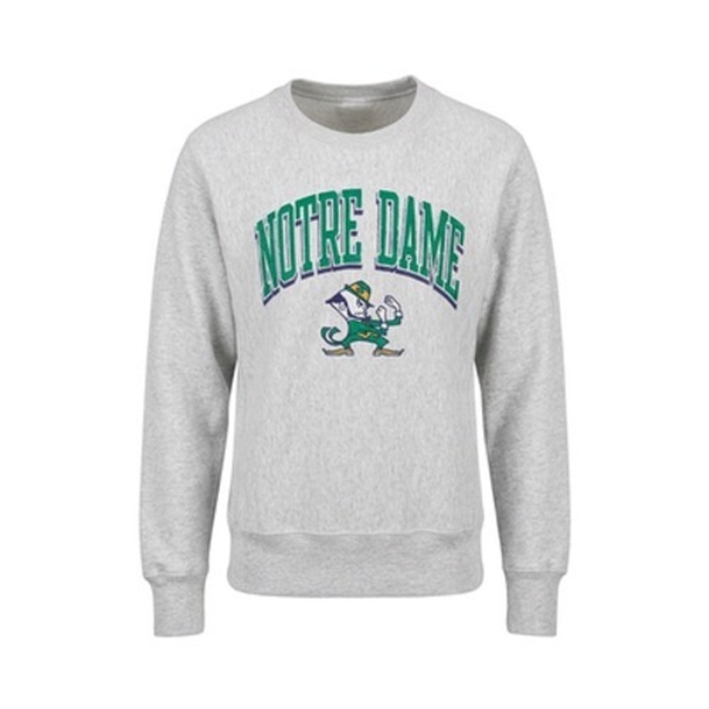 Notre Dame Fighting Irish Sweatshirt S Gray NCAA Football Champion Reverse Weave